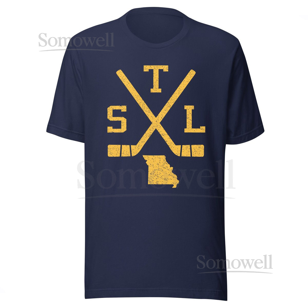Vintage St. Louis Hockey Sticks Retro STL Premium Unisex T-Shirt_766