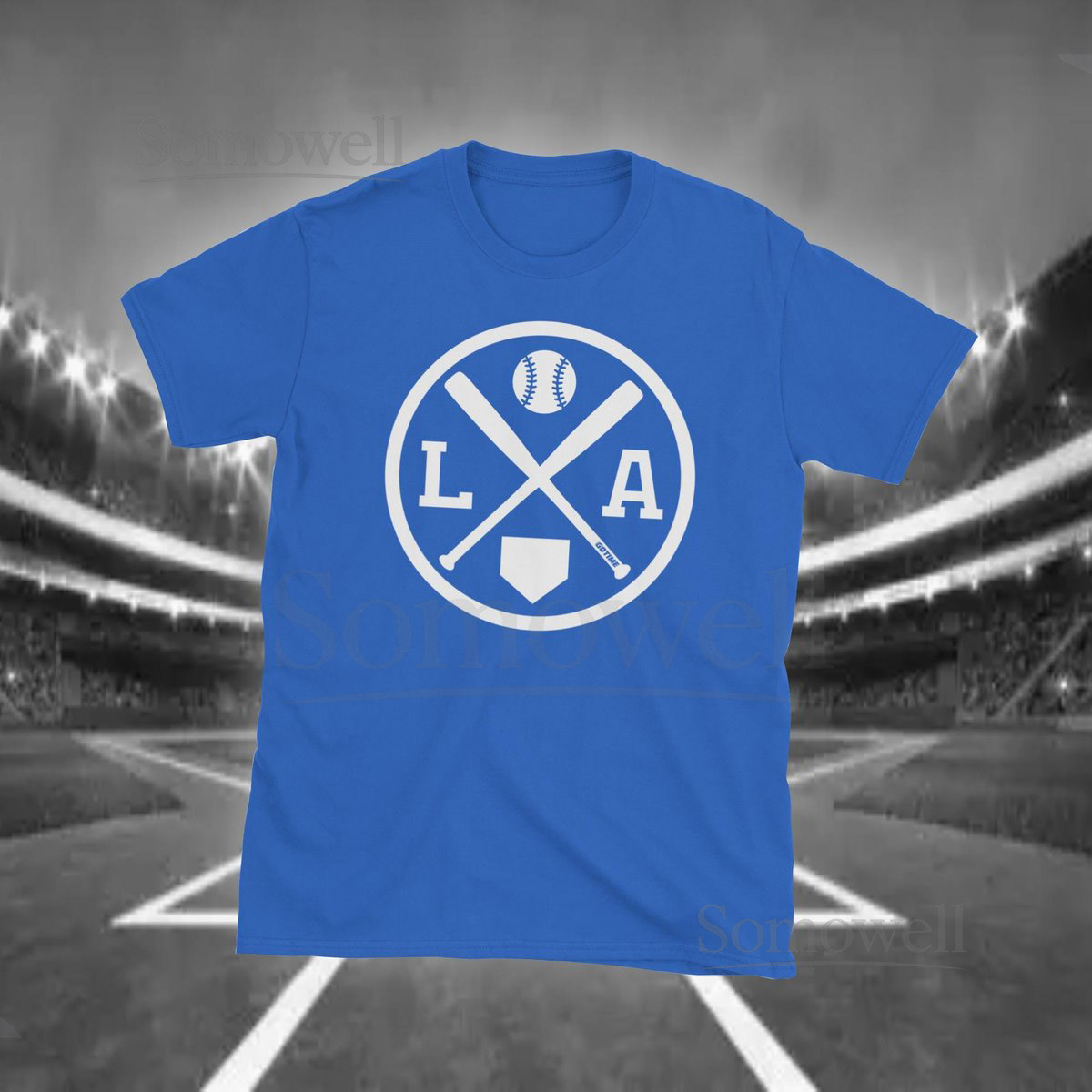 Retro Los Angeles Baseball Emblem LA T-Shirt_751