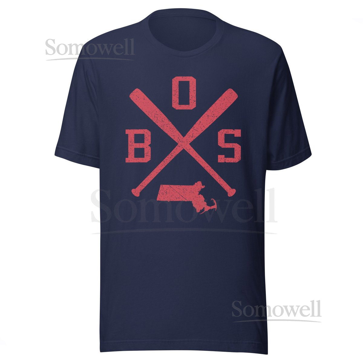 Vintage Boston Baseball Bats Retro BOS Premium Unisex T-Shirt_655