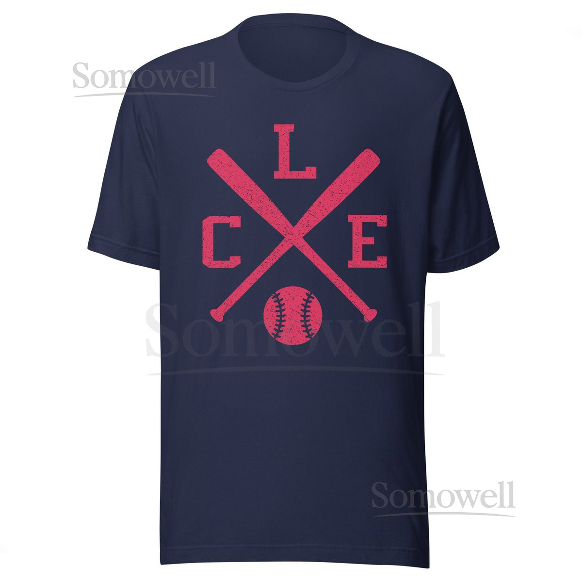 Vintage Cleveland Baseball Bats Retro CLE Premium Unisex T-Shirt_473