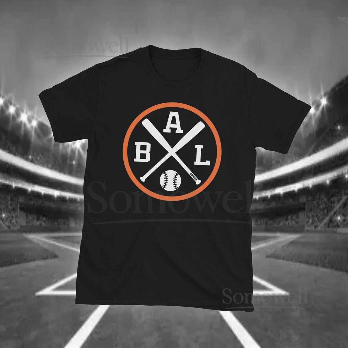 Retro Baltimore Baseball Emblem Vintage BAL T-Shirt_526