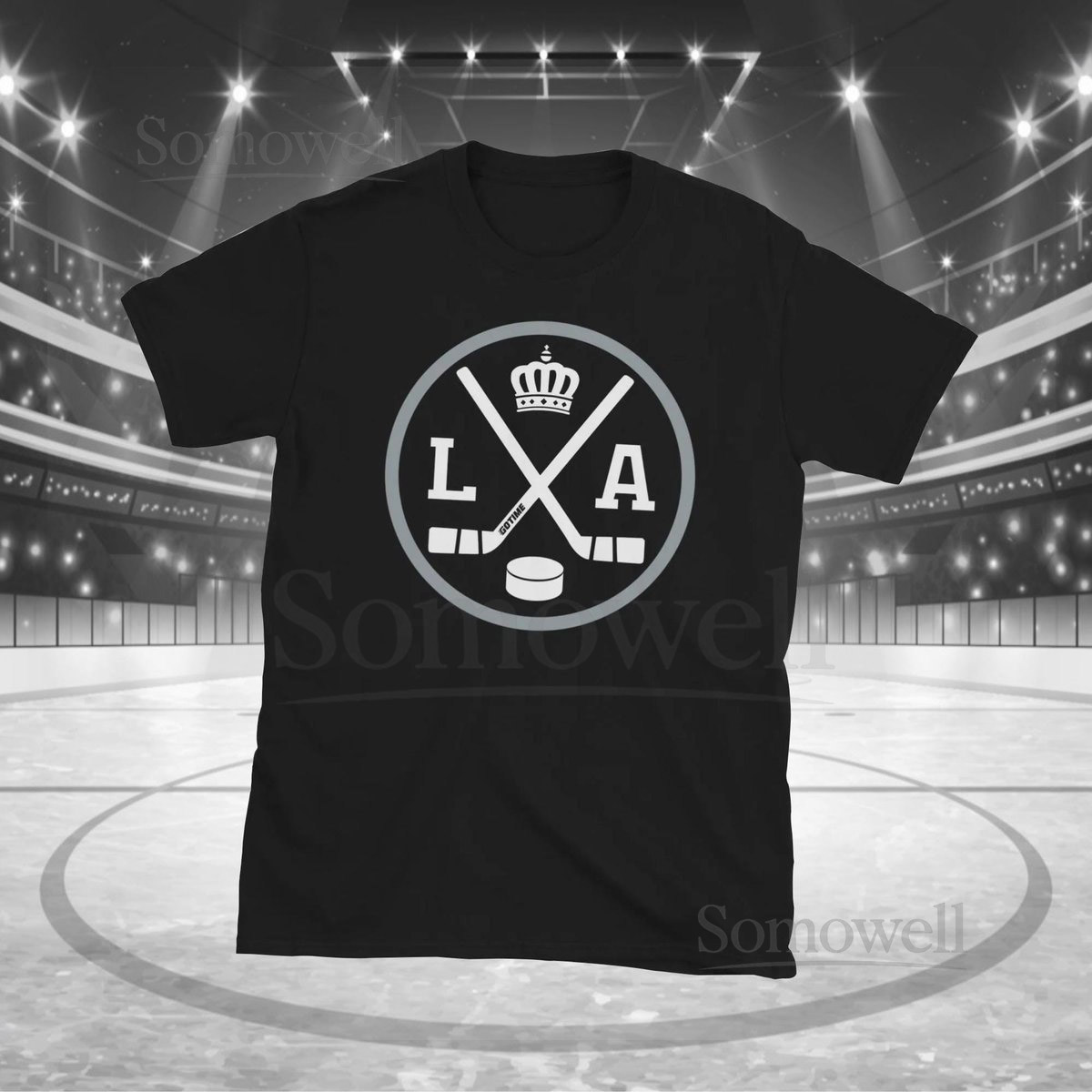 Retro Los Angeles Hockey Emblem Vintage LA T-Shirt_367
