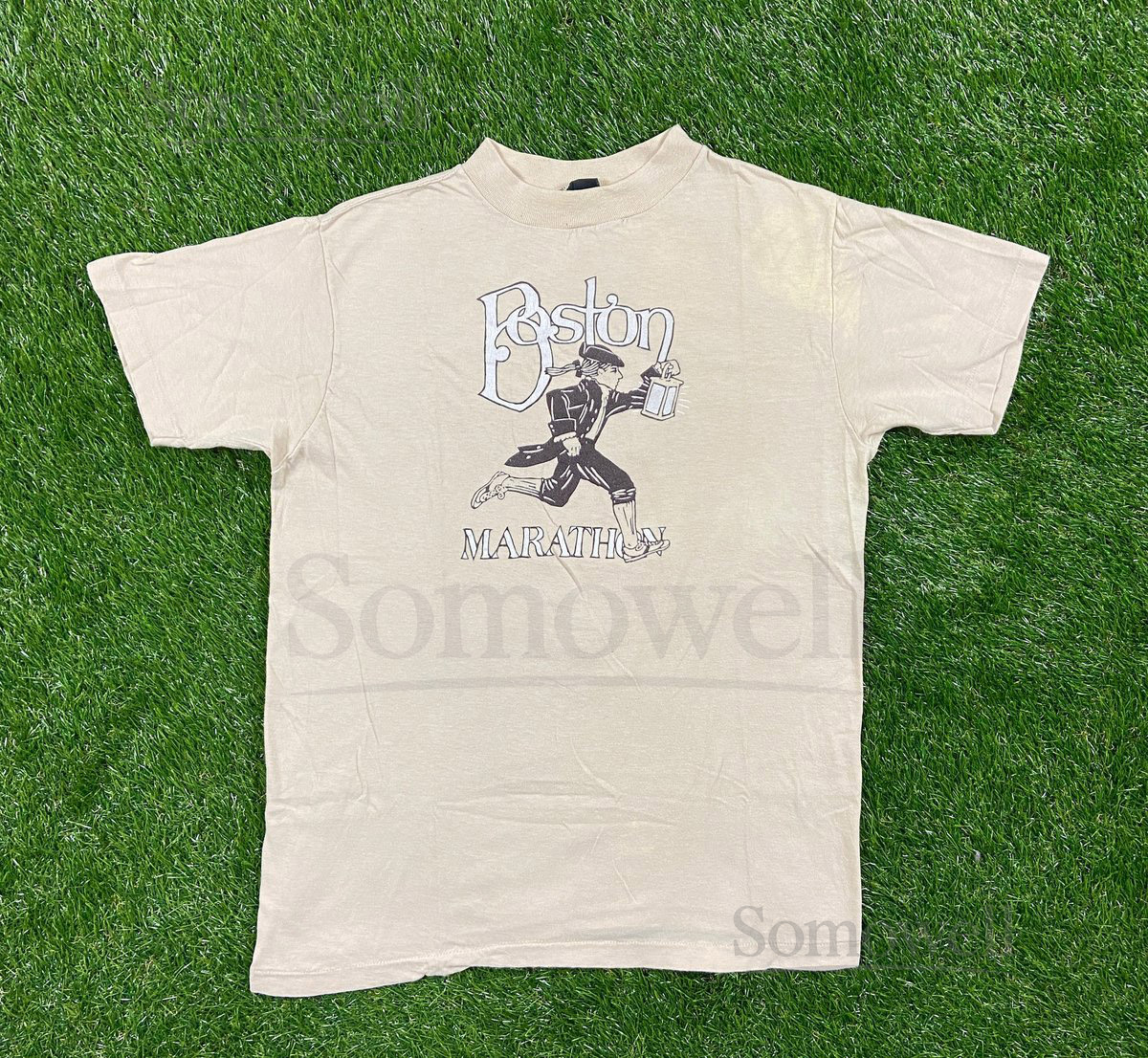 Vintage Boston Marathon T Shirt Tee Size Medium M 80s 1980s Massachusetts New England Classic University Marathon_663