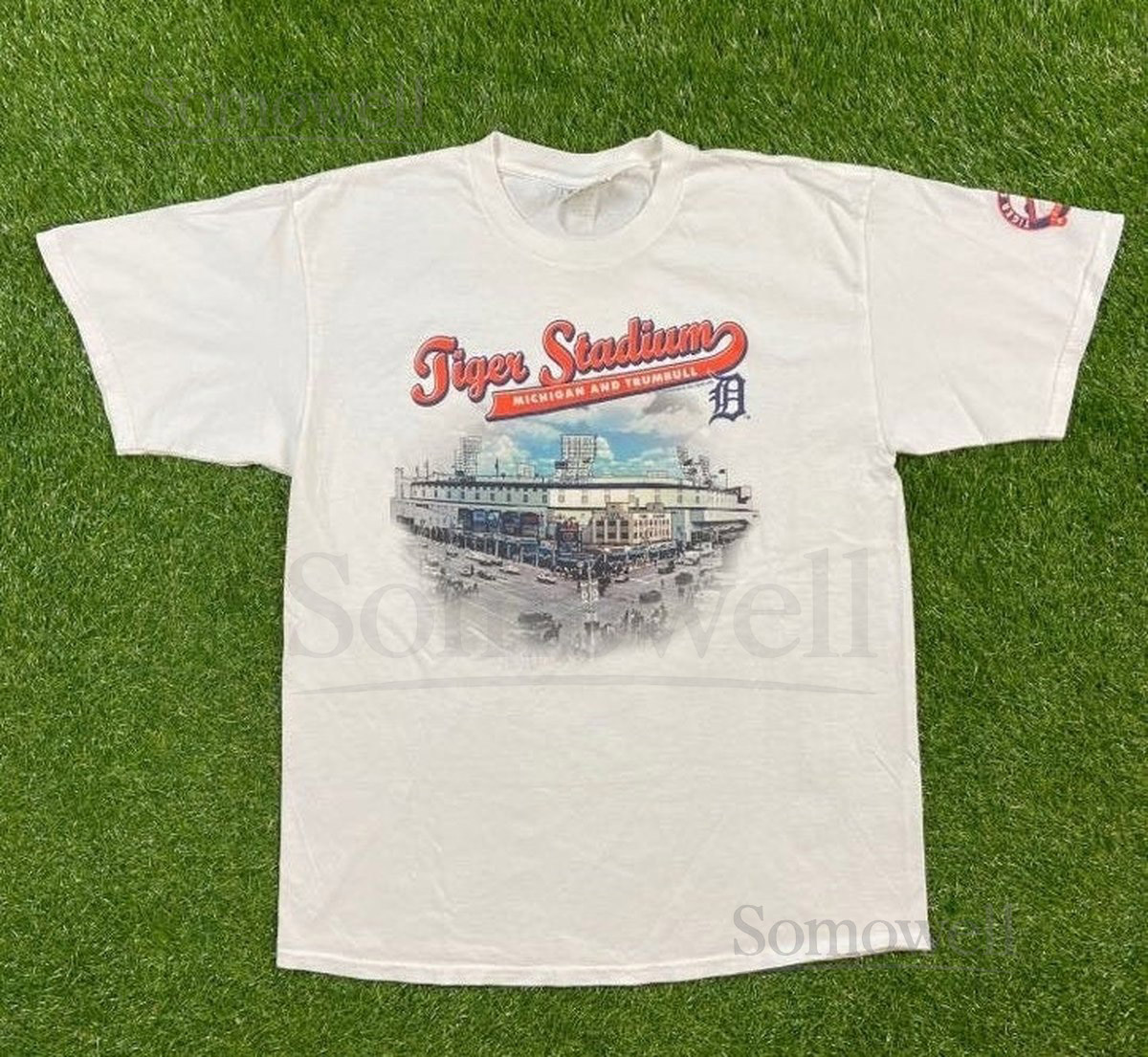Vintage Tigers Stadium T Shirt Tee Lee Sport Size Xtra Large XL Detroit Tigers Michigan MLB Baseball 1990s_943