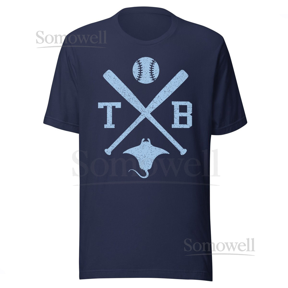 Vintage Tampa Bay Baseball Bats Retro TB Premium Unisex T-Shirt_531