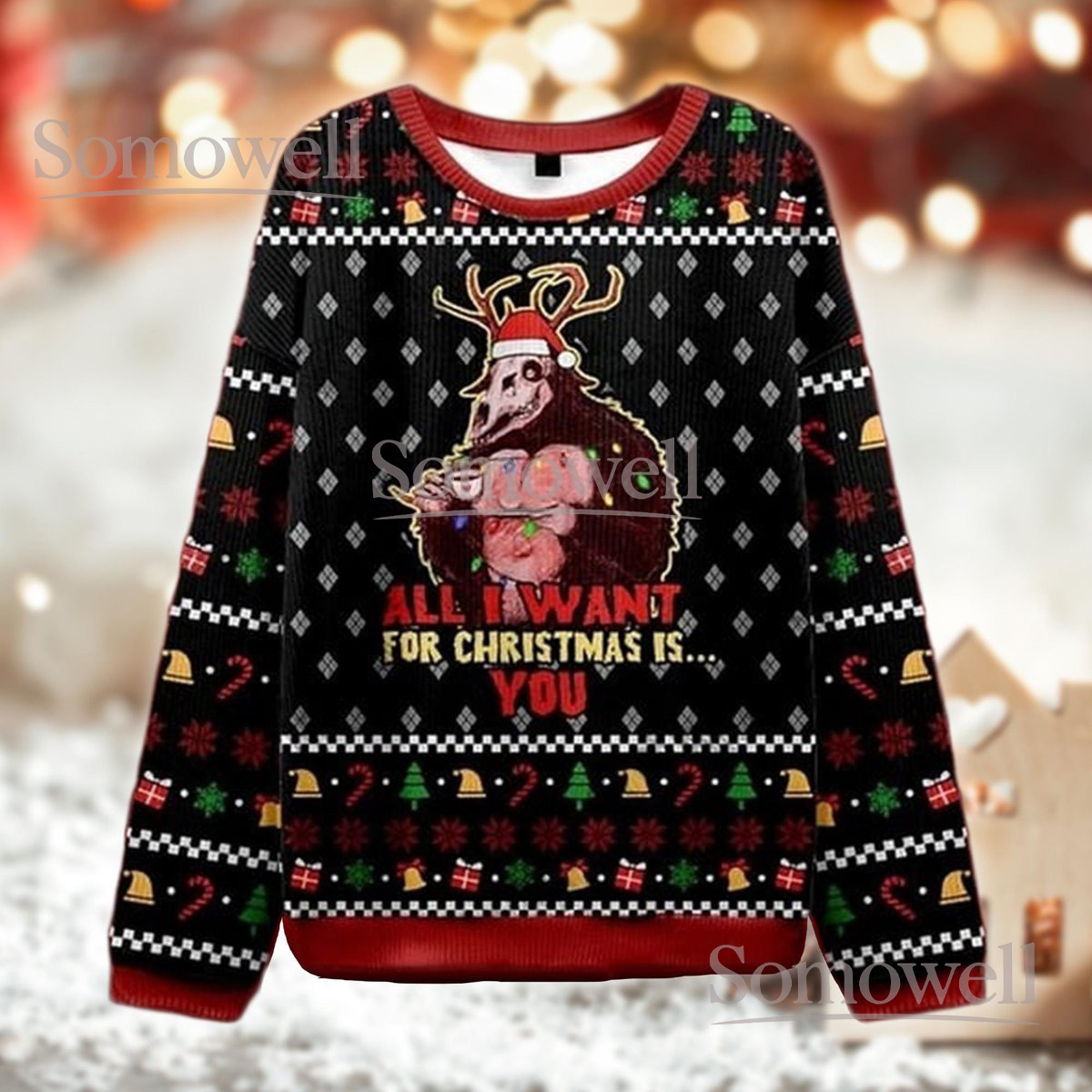 All I Want For Christmas Is You Ugly Sweater Funny Horror Parody Christmas Gift