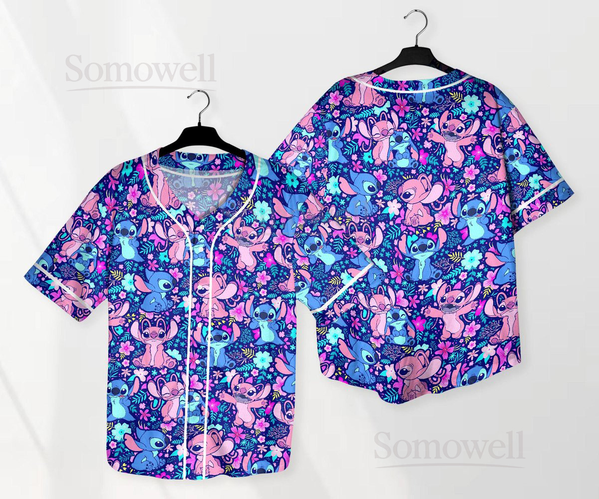 Angel Stitch Jersey Shirt Aloha Hawaii Baseball Jersey Stitch Family Shirt Stitch Shirt Gifts