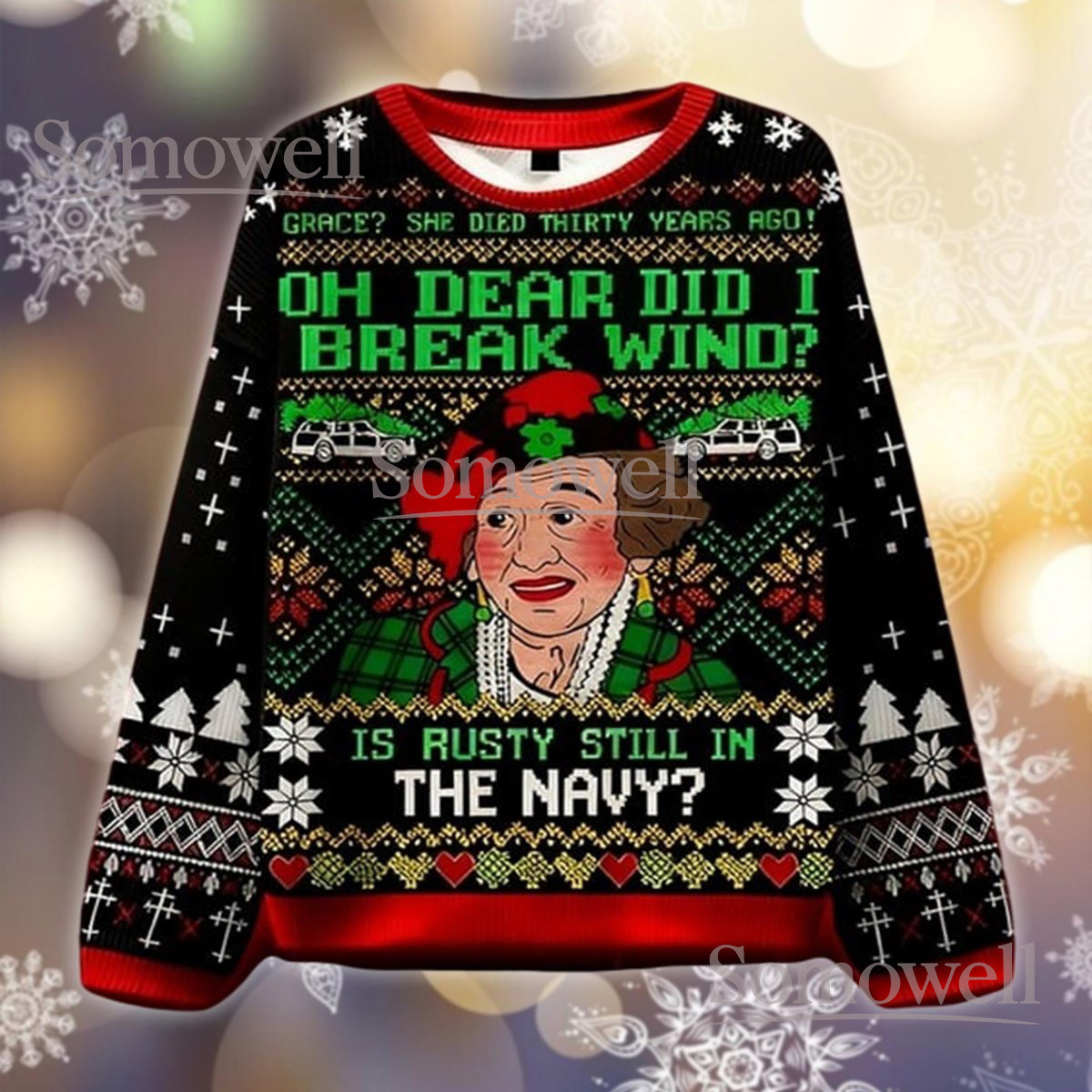 Aunt Bethany Quote Christmas Black Ugly Sweater Classic Movie Holiday Knit Jumper
