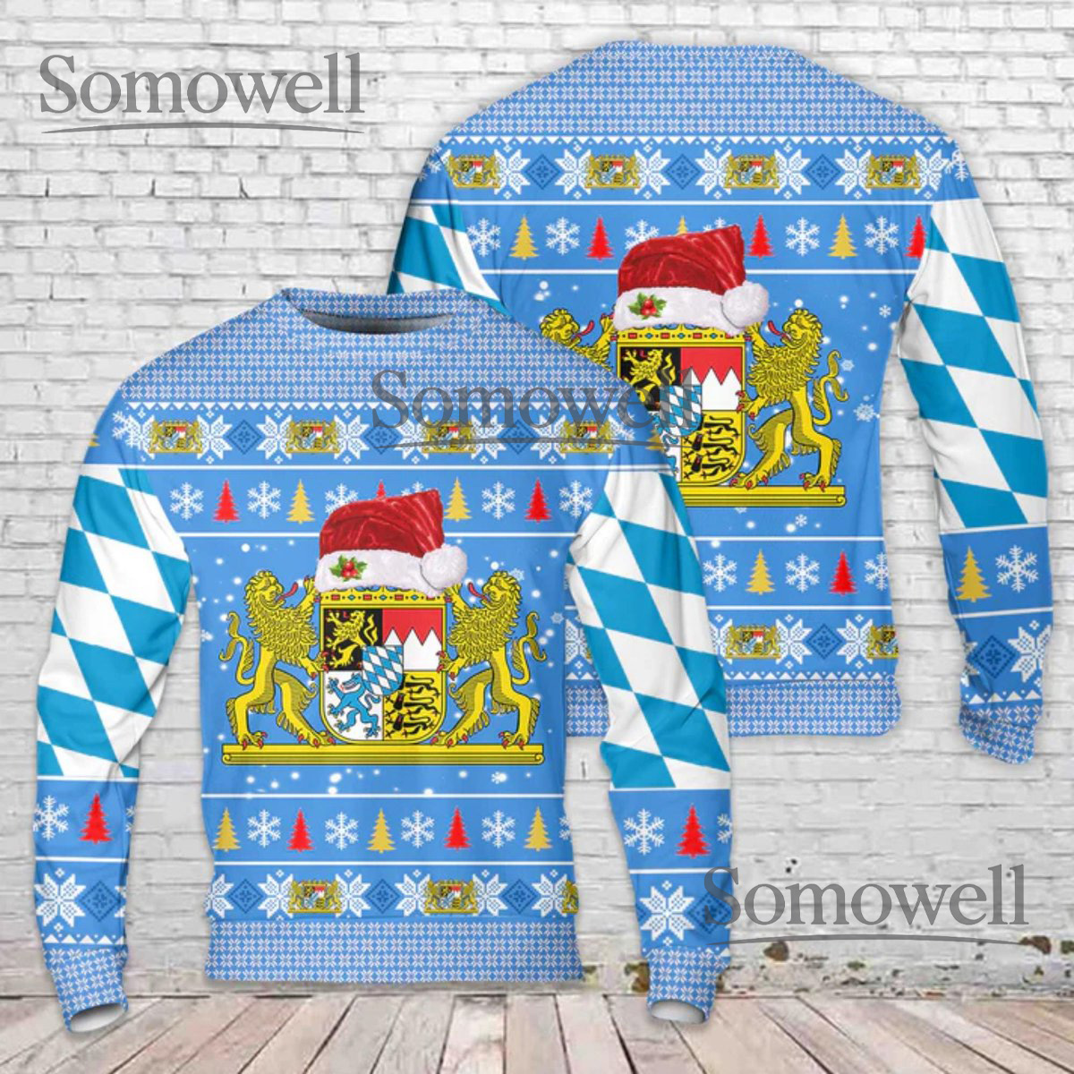 Bavarian Crest Christmas Sweater German Flag Holiday Ugly Knit Pullover