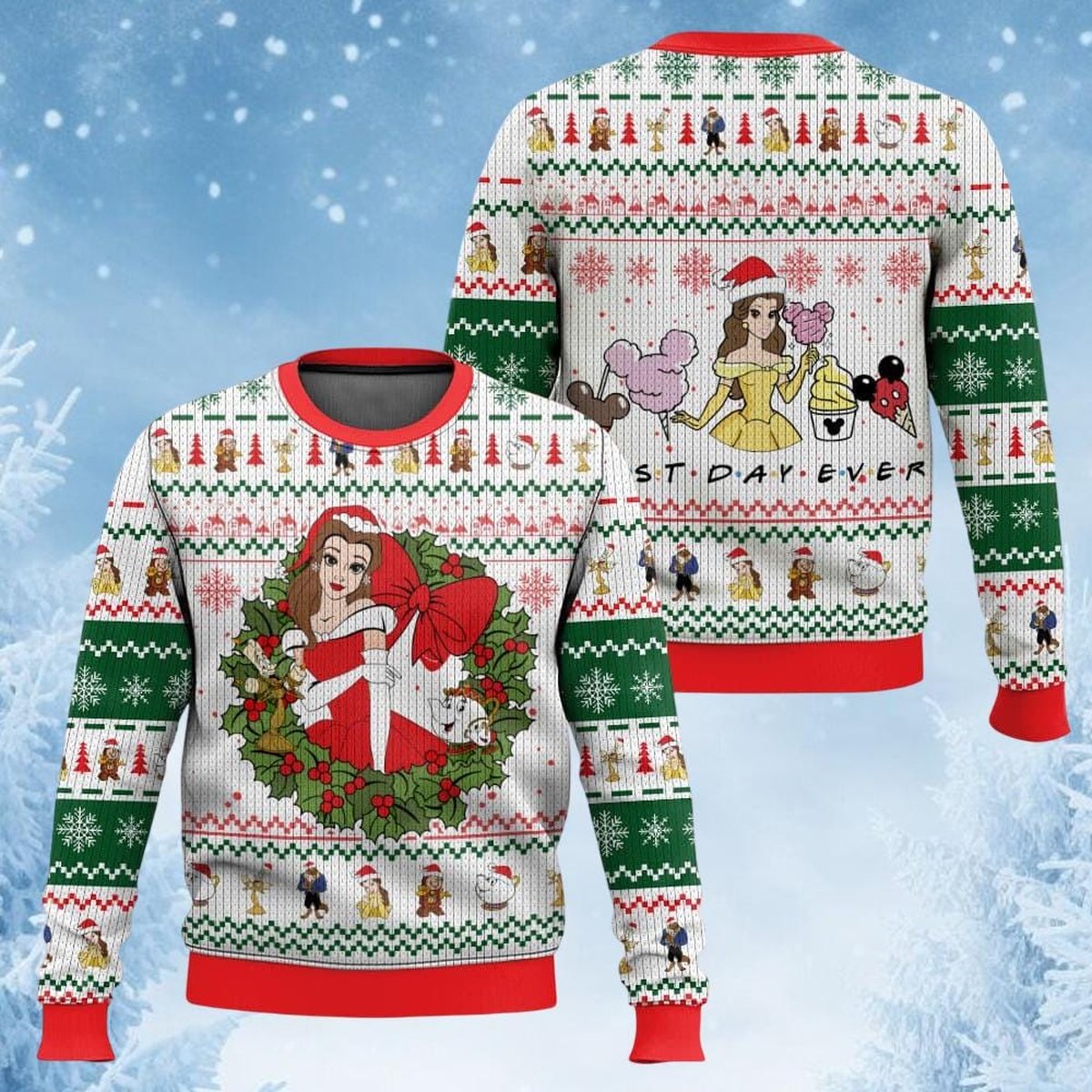 Beauty And The Beast Christmas Sweater Belle Holiday Knit