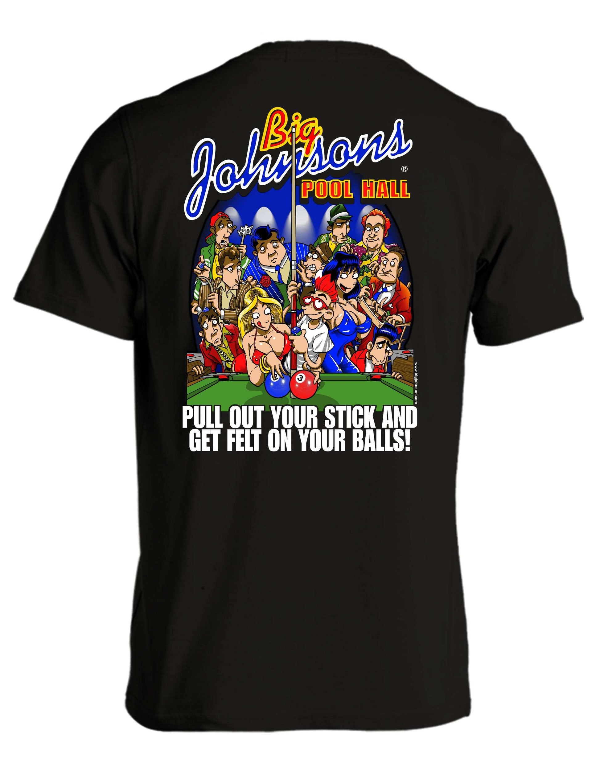 POOL HALL Big Johnson,Funny T-Shirt,Humor Gift for Men & Women