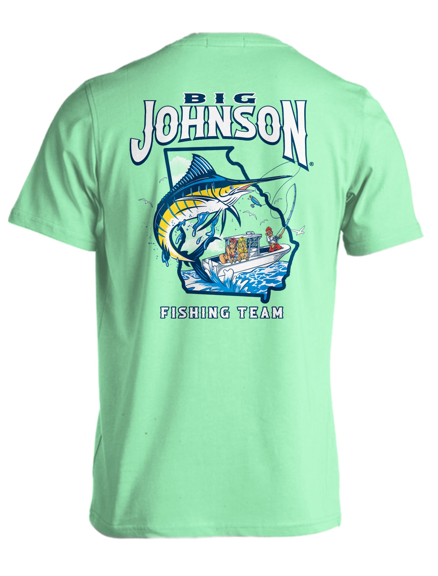FISHING TEAM GEORGIA Big Johnson,Funny T-Shirt,Humor Gift for Men & Women