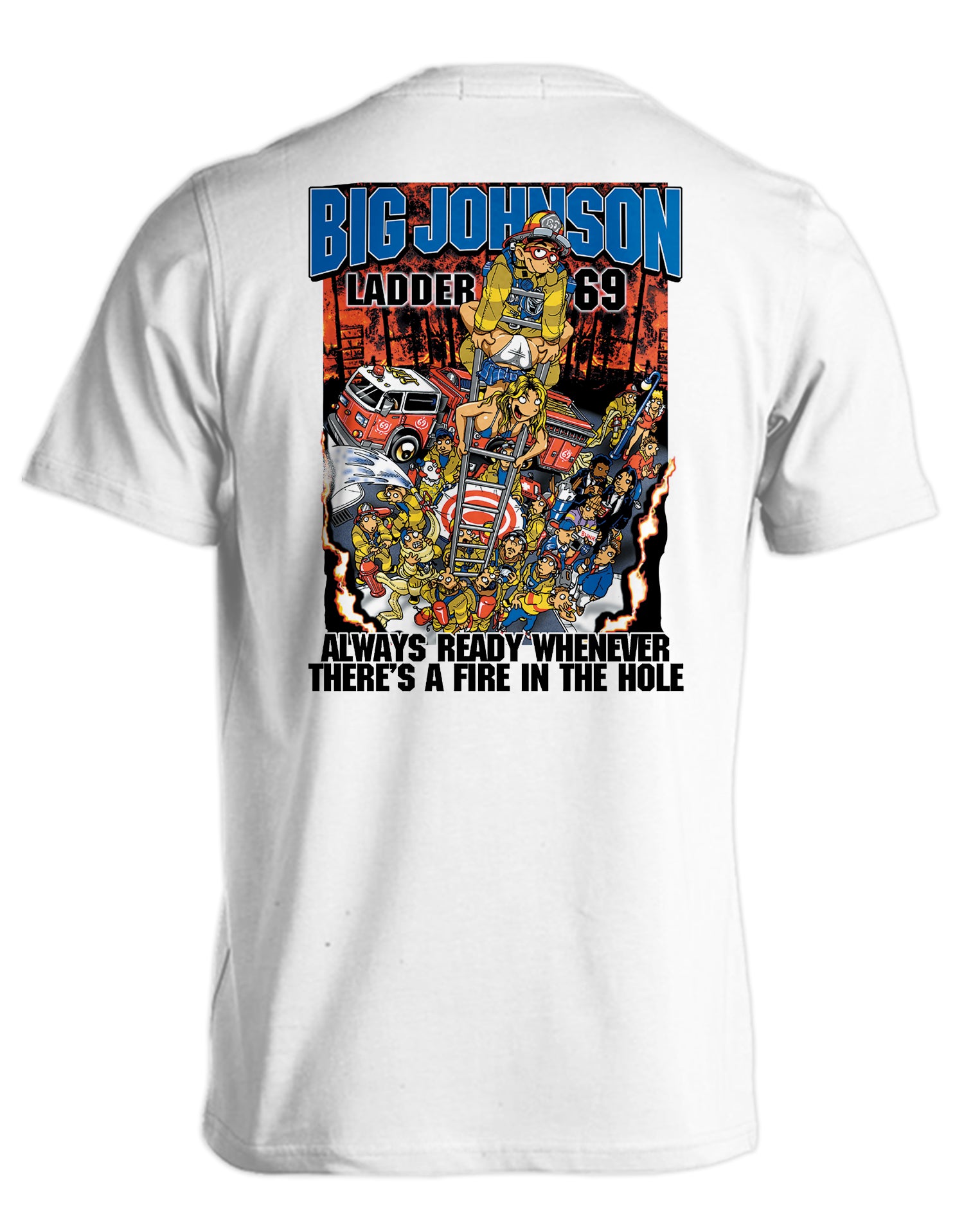 LADDER 69  Big Johnson,Funny T-Shirt,Humor Gift for Men & Women