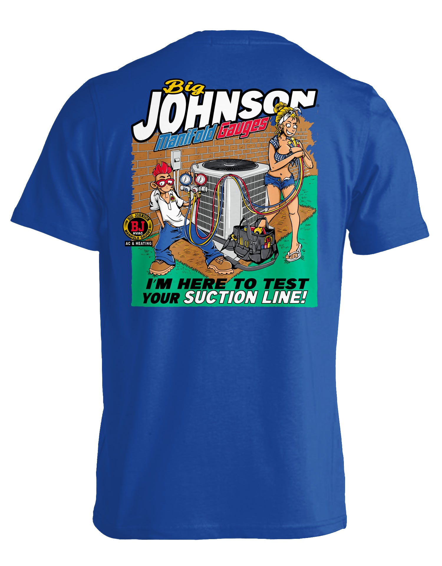 MANIFOLD GAUGES Big Johnson,Funny T-Shirt,Humor Gift for Men & Women