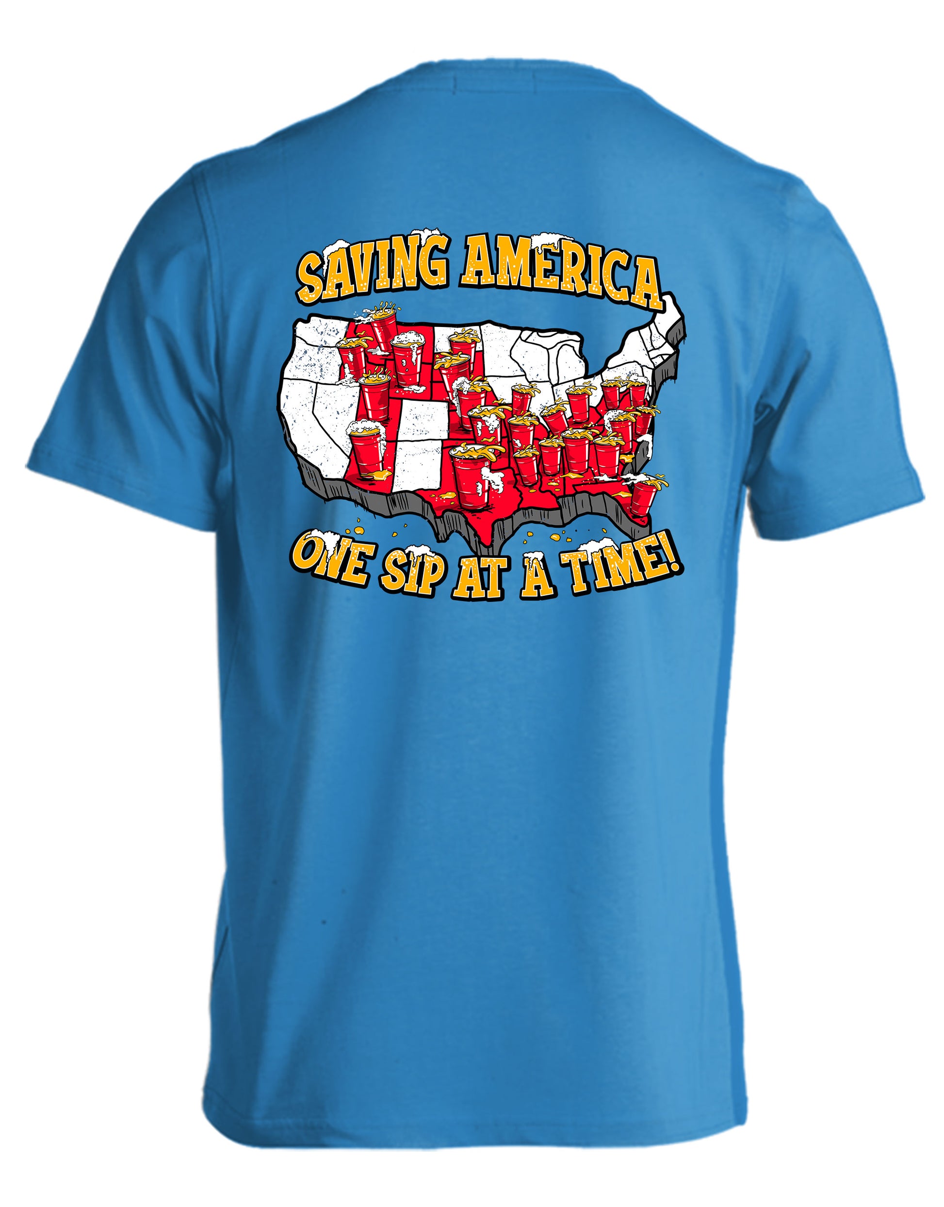 SAVING AMERICA  Big Johnson,Funny T-Shirt,Humor Gift for Men & Women