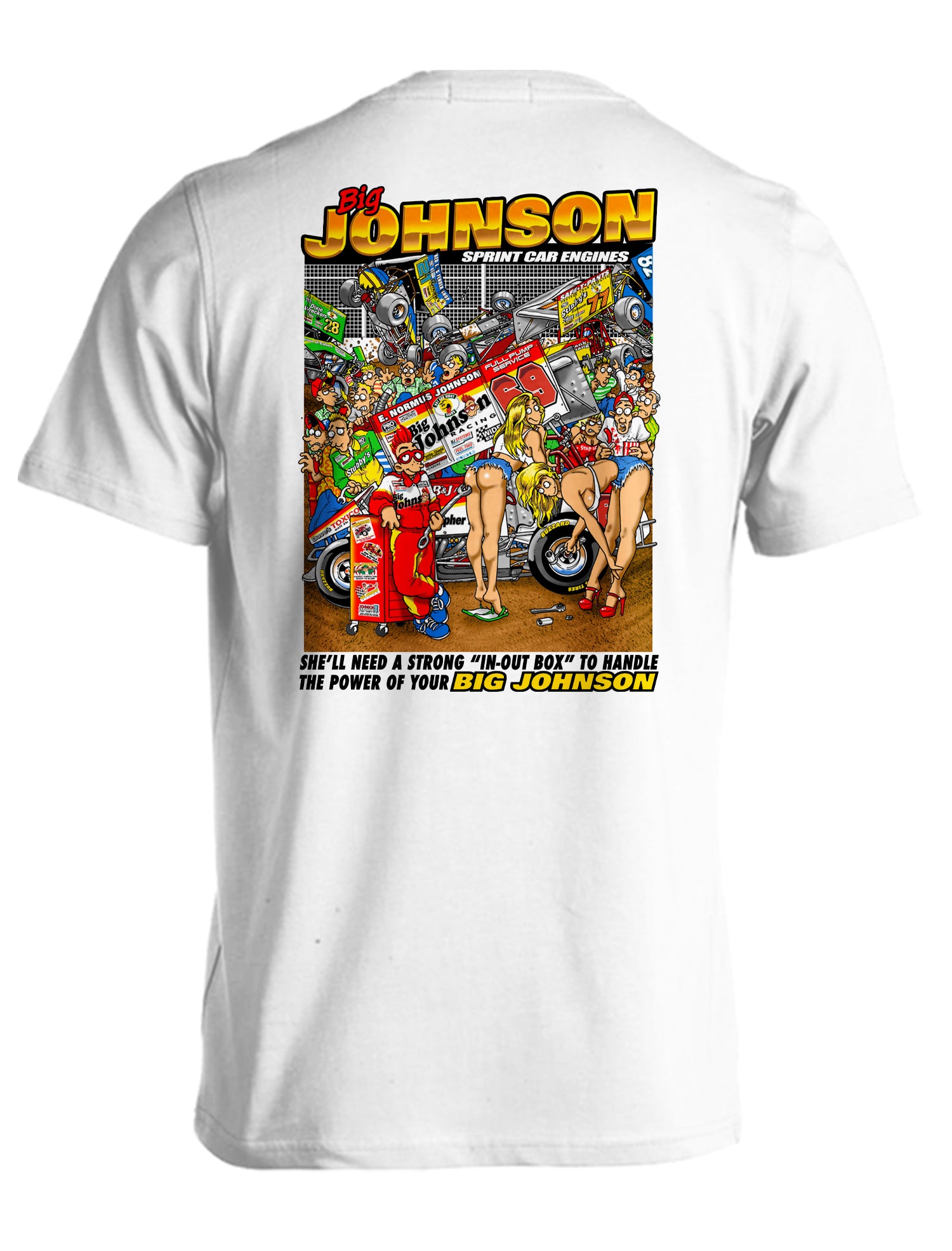 SPRINT CAR ENGINES  Big Johnson,Funny T-Shirt,Humor Gift for Men & Women