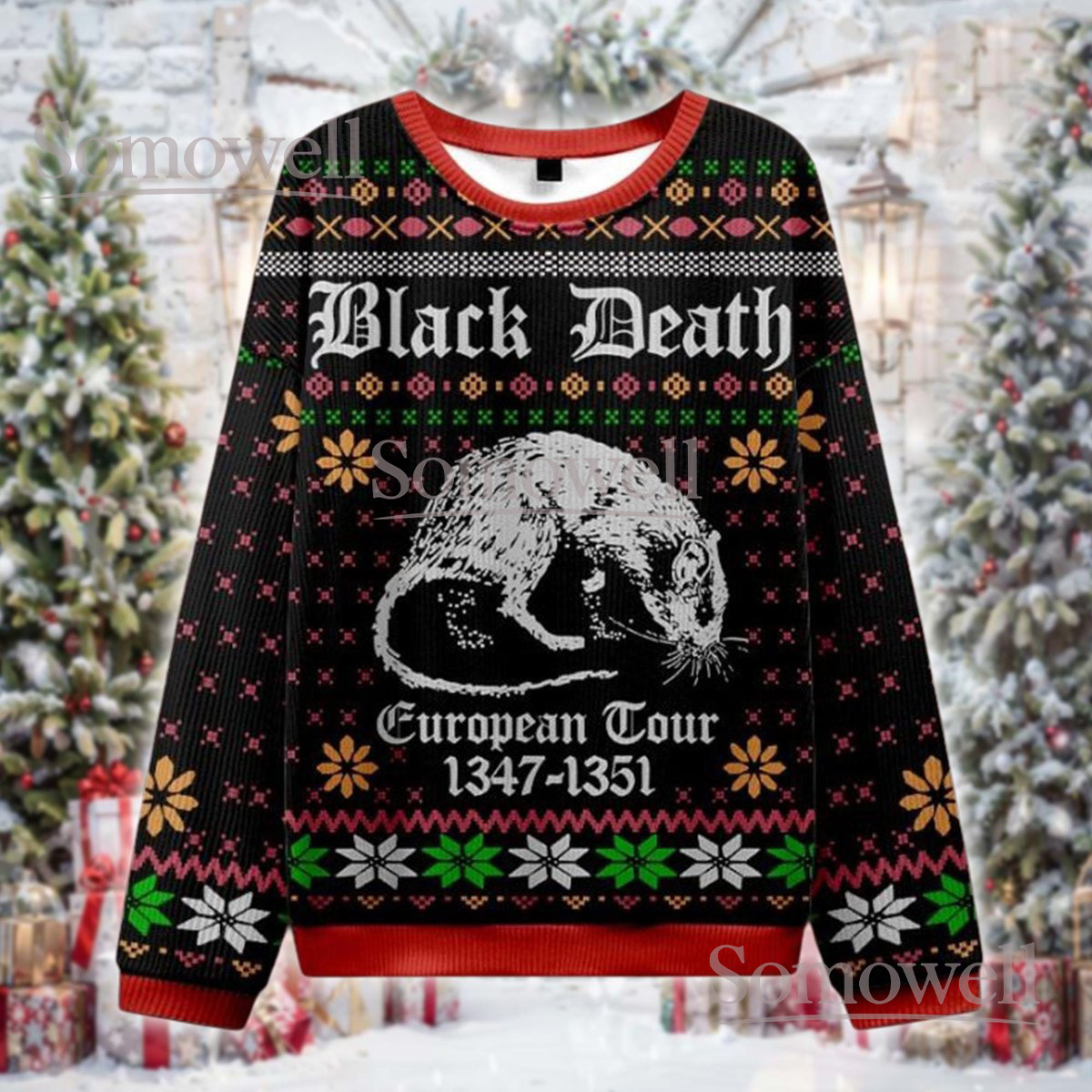 Black Death European Tour 1347-1351 Ugly Sweater Funny History Lovers Christmas Gift