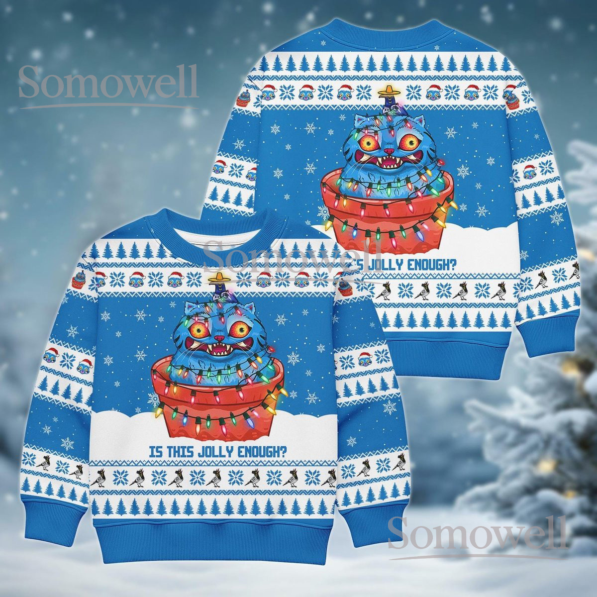 Blue Tiger Christmas Sweater Is This Jolly Enough Funny Ugly Holiday Jumper