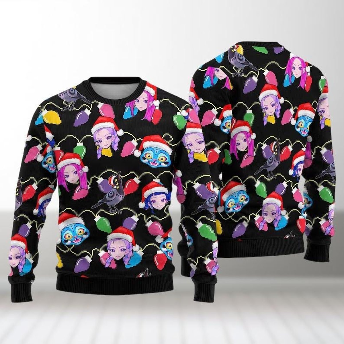 Blue Tiger Kpop Group Ugly Sweater Cute Cartoon Fans Holiday Christmas Gift