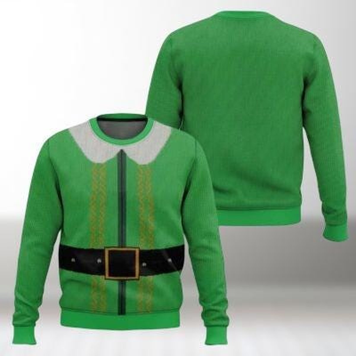 Buddy Elf Cosplay Costume Ugly Sweater Funny Christmas Party Holiday Gift