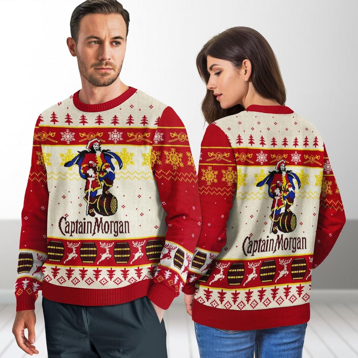 Captain Morgan Ugly Sweater Funny Liquor Lovers Christmas Party Holiday Gift
