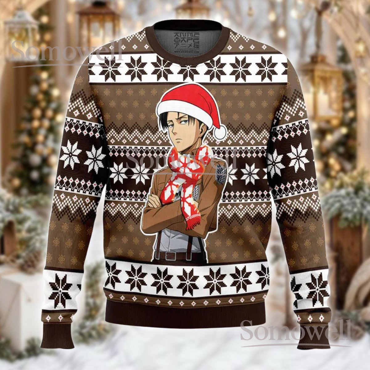 Captain Soldier Christmas Blue Ugly Sweater Hero Shield Holiday Knit Jumper