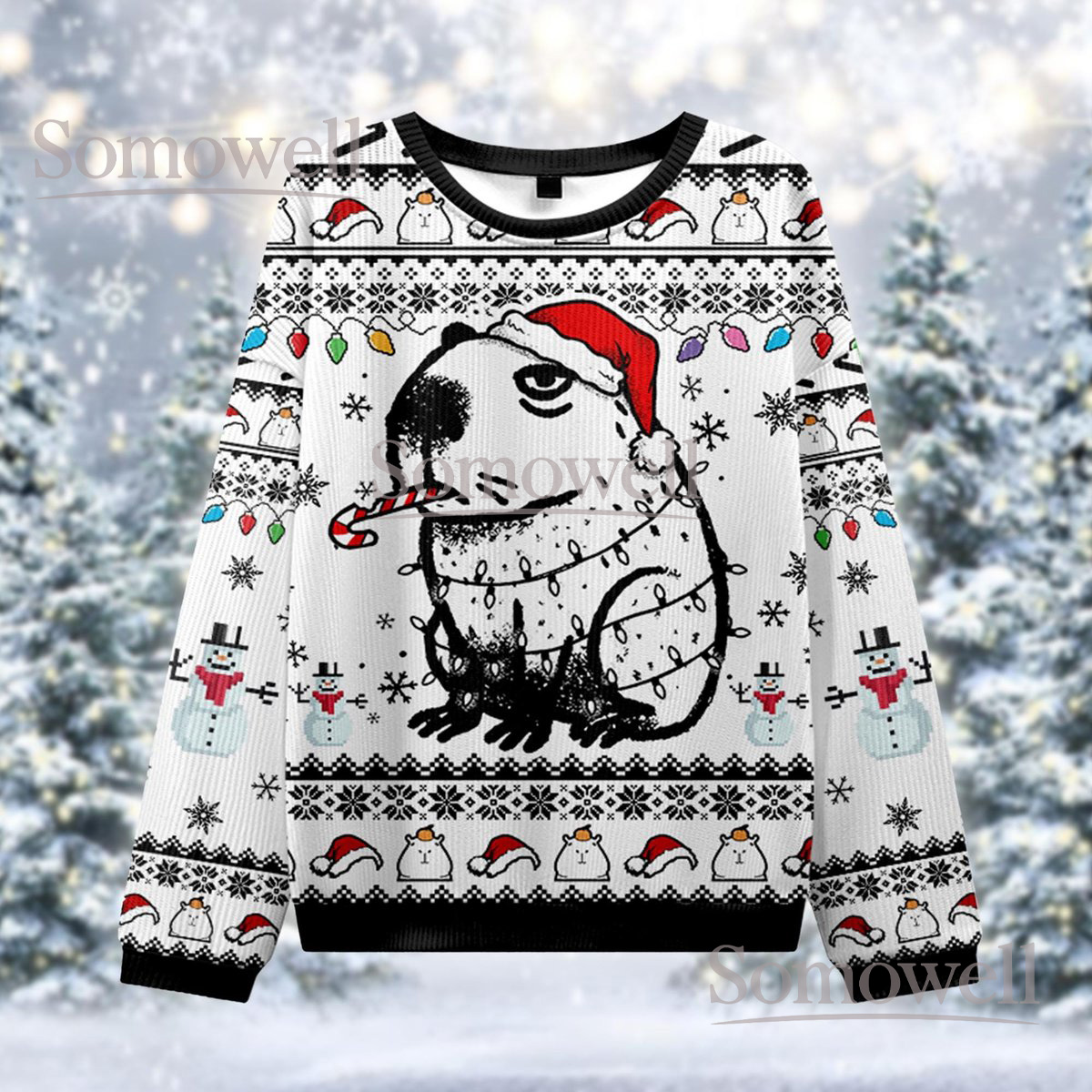 Capybara Funny Ugly Christmas Sweater Cute Animal Lovers Cozy Holiday Gift