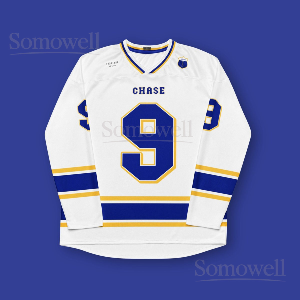 Custom Chase Elliott NASCAR Football Jersey Shirt for Racing Fans White and Blue Number 9 Team Motorsports Apparel Gift