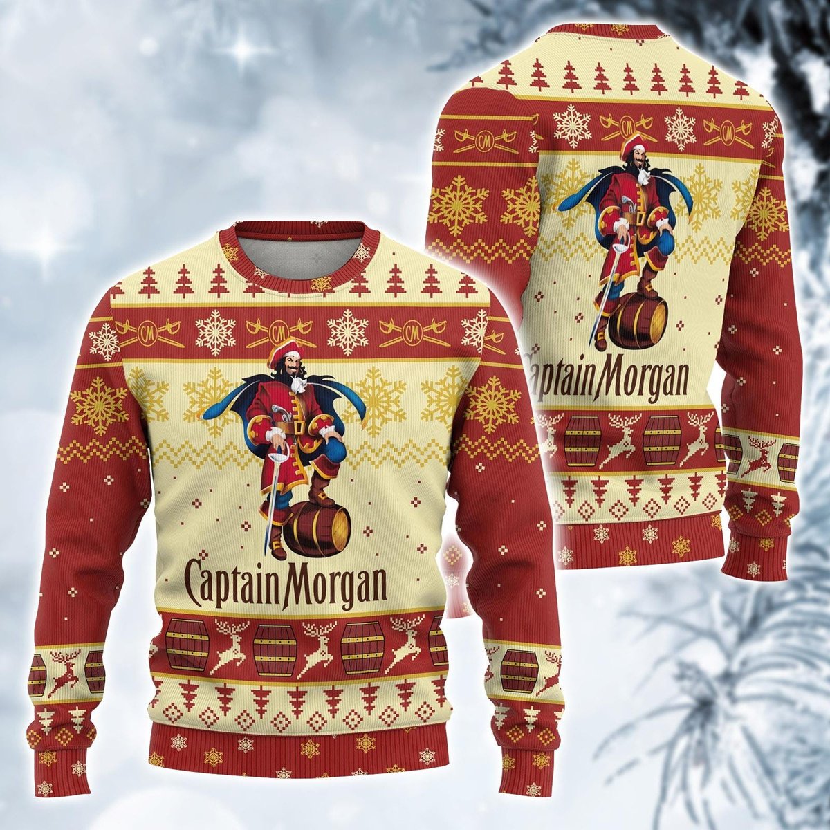 Captain Morgan Ugly Sweater Funny Rum Lovers Christmas Party Holiday Gift