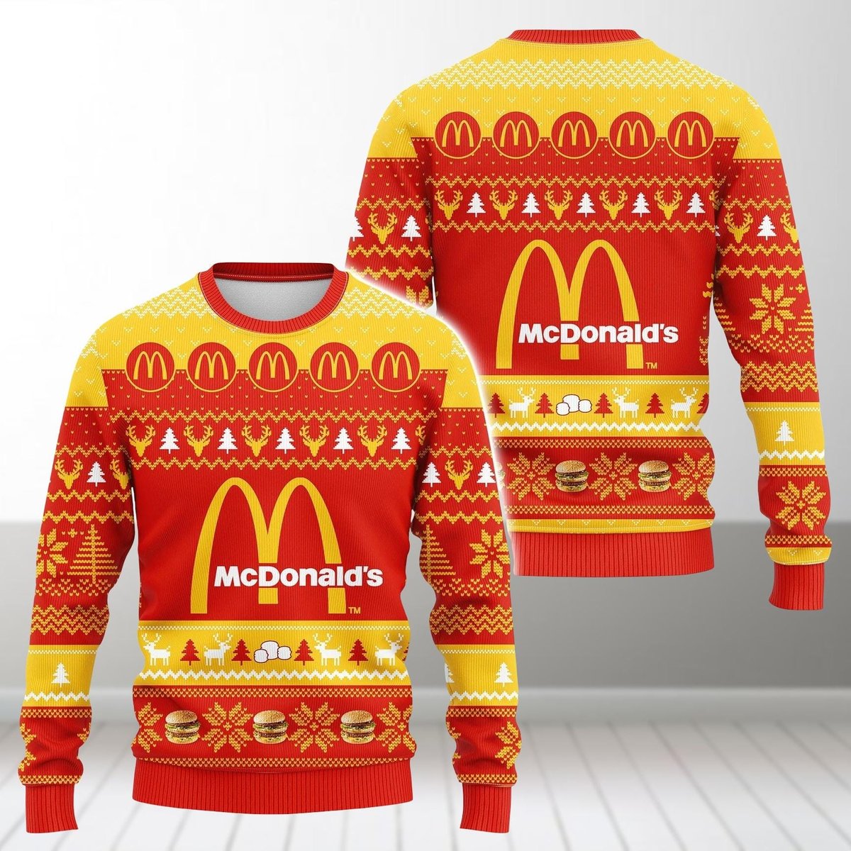 McDonald’s Ugly Sweater Funny Fast Food Lovers Christmas Party Holiday Gift