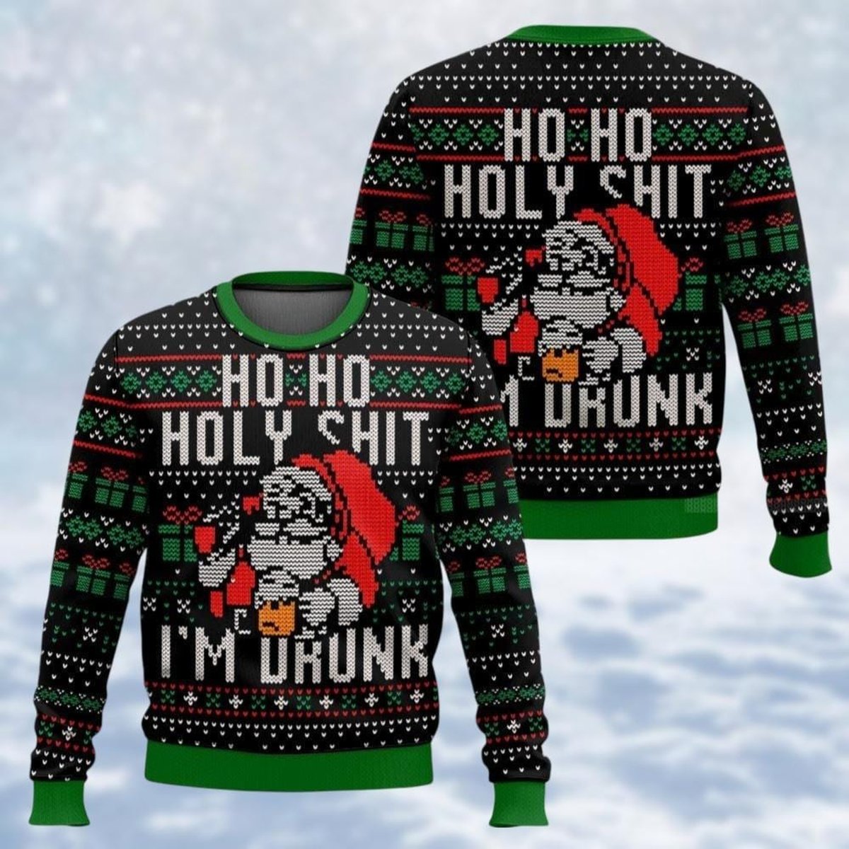 Santa Claus Funny Quote Ugly Sweater Christmas Party Outfit