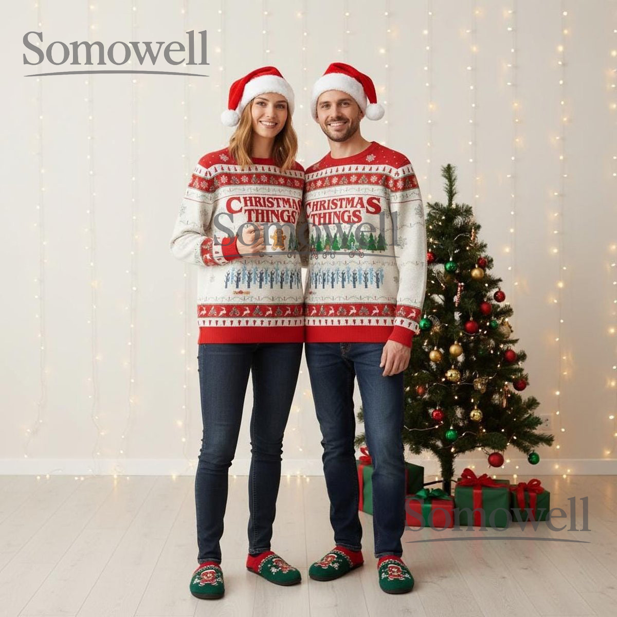 Christmas Things Sweater Funny Stranger Style Holiday Knit