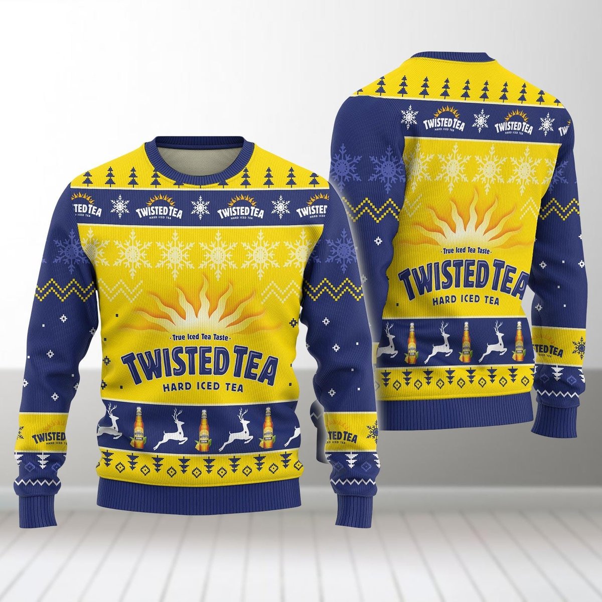 Twisted Tea Ugly Sweater Funny Beer Lovers Christmas Party Holiday Gift