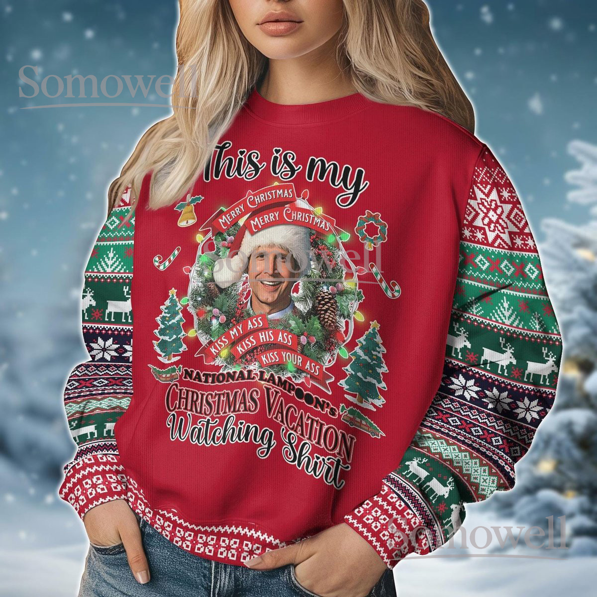 This Is My Christmas Vacation Watching Shirt Ugly Christmas Sweater Funny Holiday Gift