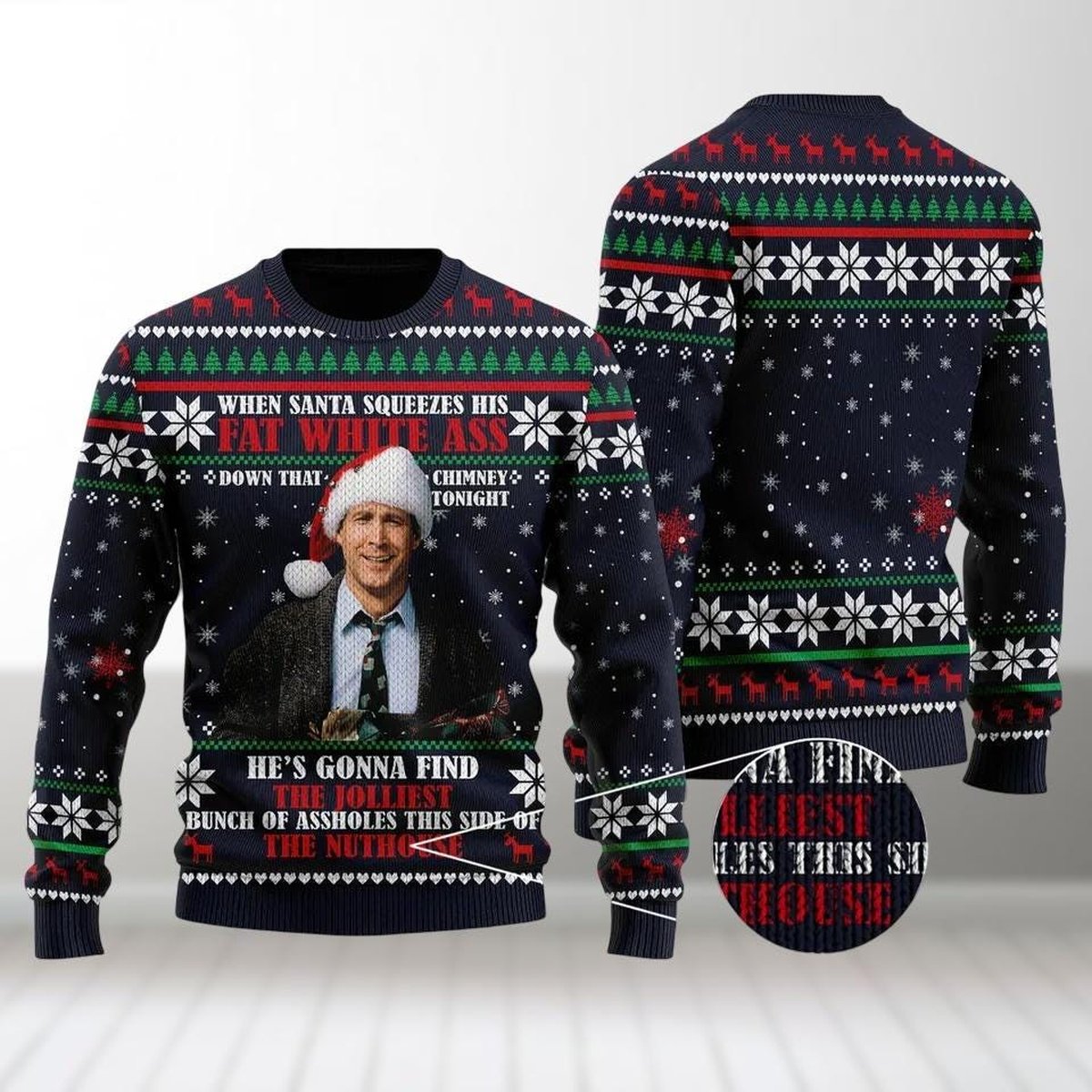 Clark Griswold Ugly Sweater Funny Christmas Vacation Movie Fans Holiday Gift