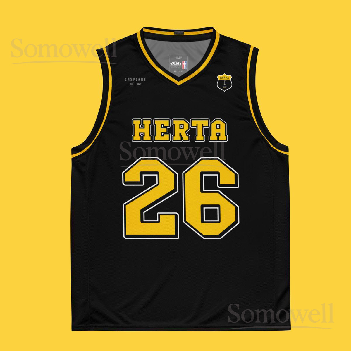 Custom Colton Herta IndyCar Basketball Jersey Shirt for Racing Fans Black and Yellow Motorsport Fan Gift Apparel