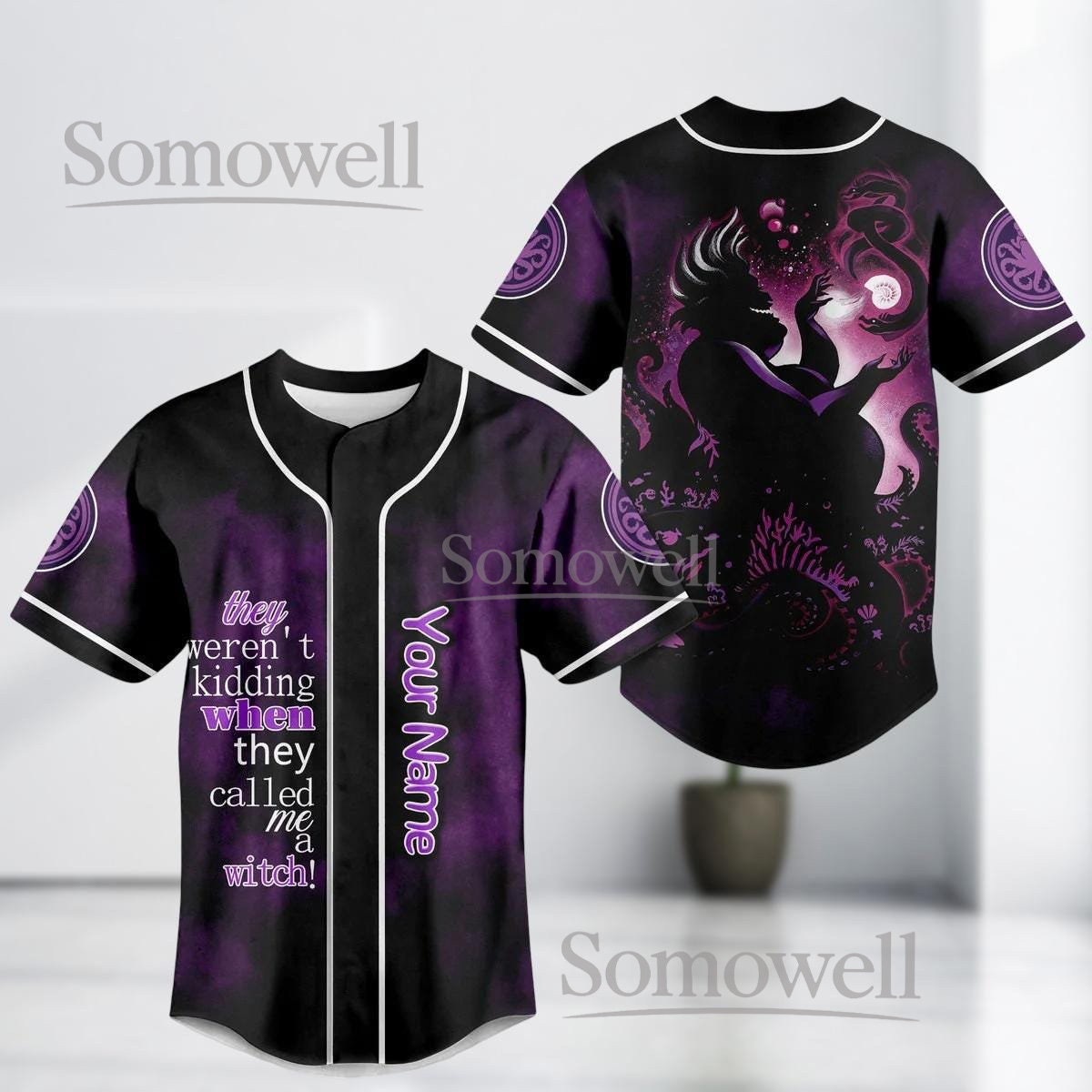 Costume Ursula Baseball Jersey Shirt Disney Villains The Little Mermaid Gift