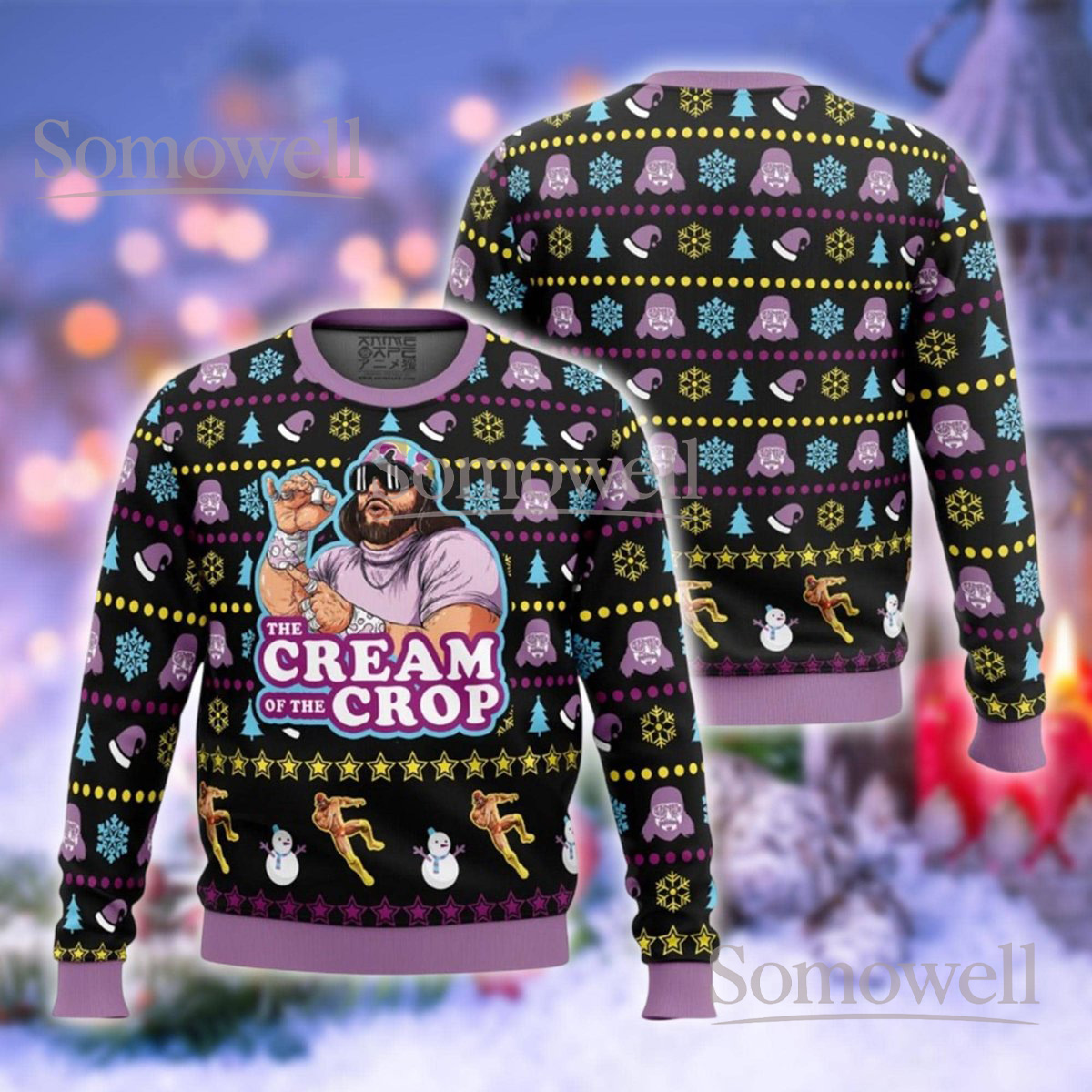 Cream Of The Crop Christmas Black Ugly Sweater Meme Funny Holiday Knit Jumper