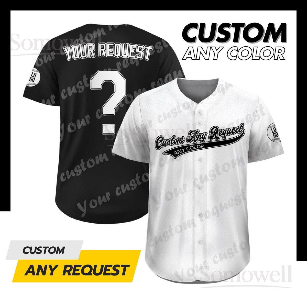 Custom Baseball Jersey Shirt for Men Women and Kids Personalized Design Any Color Custom Request Gift Apparel