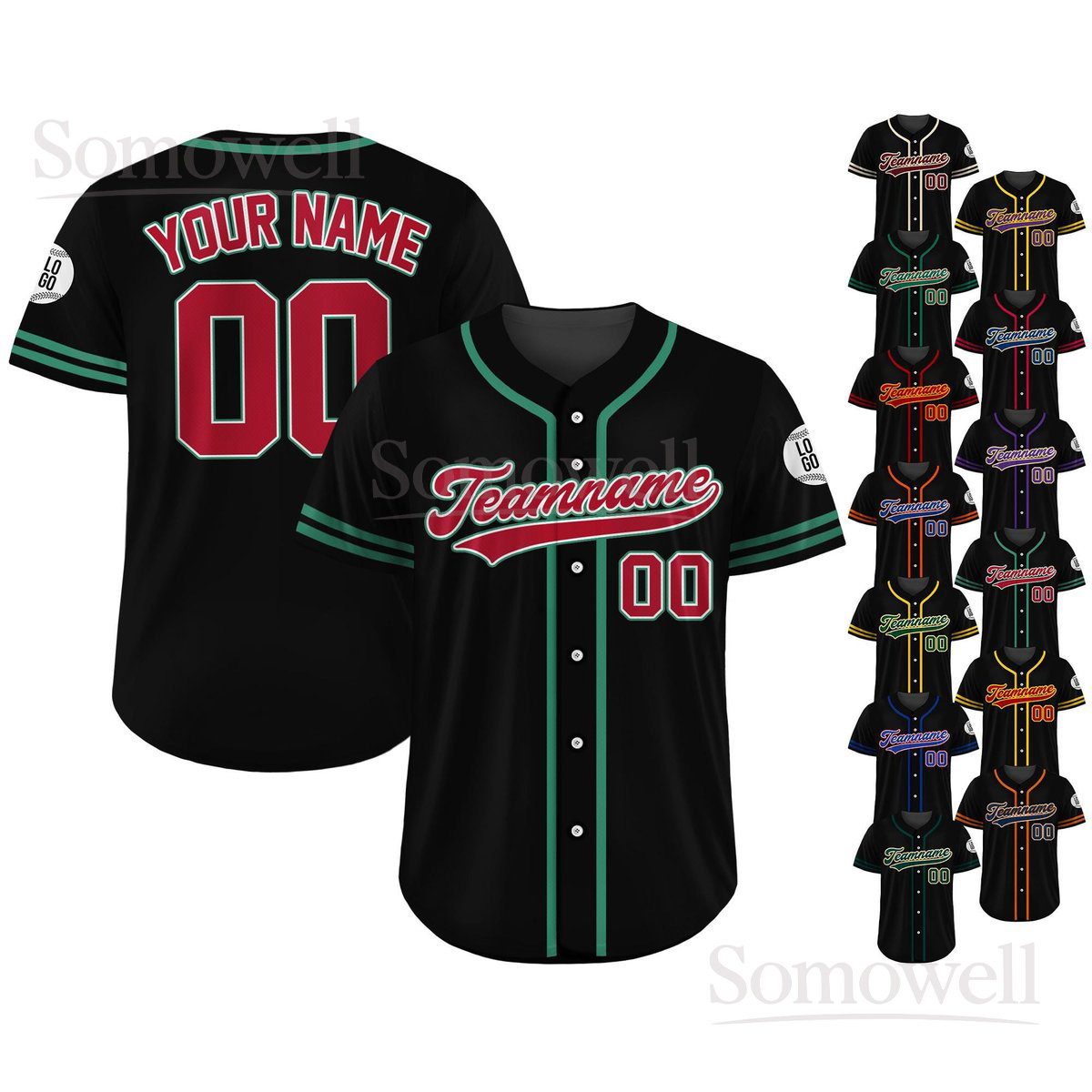 Custom Baseball Jersey Shirt Personalized Team Name and Number Classic Sportswear Edition