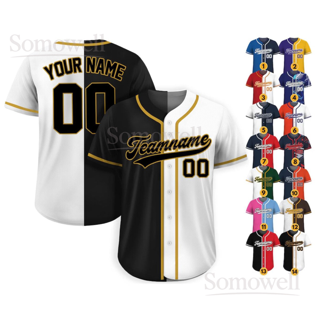 Custom Baseball Jersey with Teamname Name Number Jersey Shirt for Men Women Youth