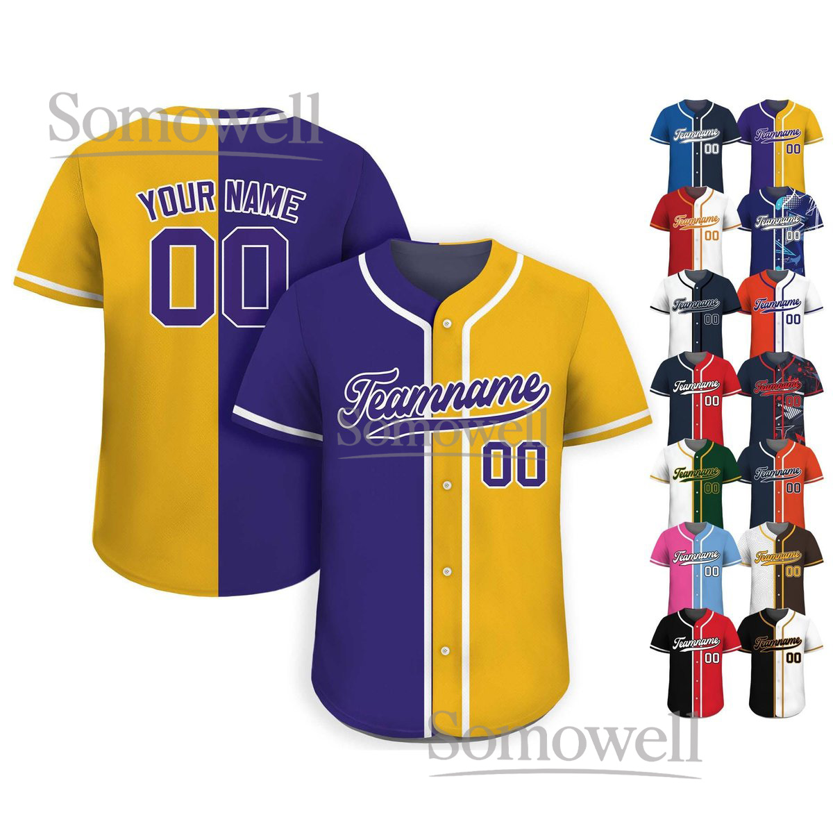 Personalized Baseball Jersey with Team Name, Name, and Number for Men and Women