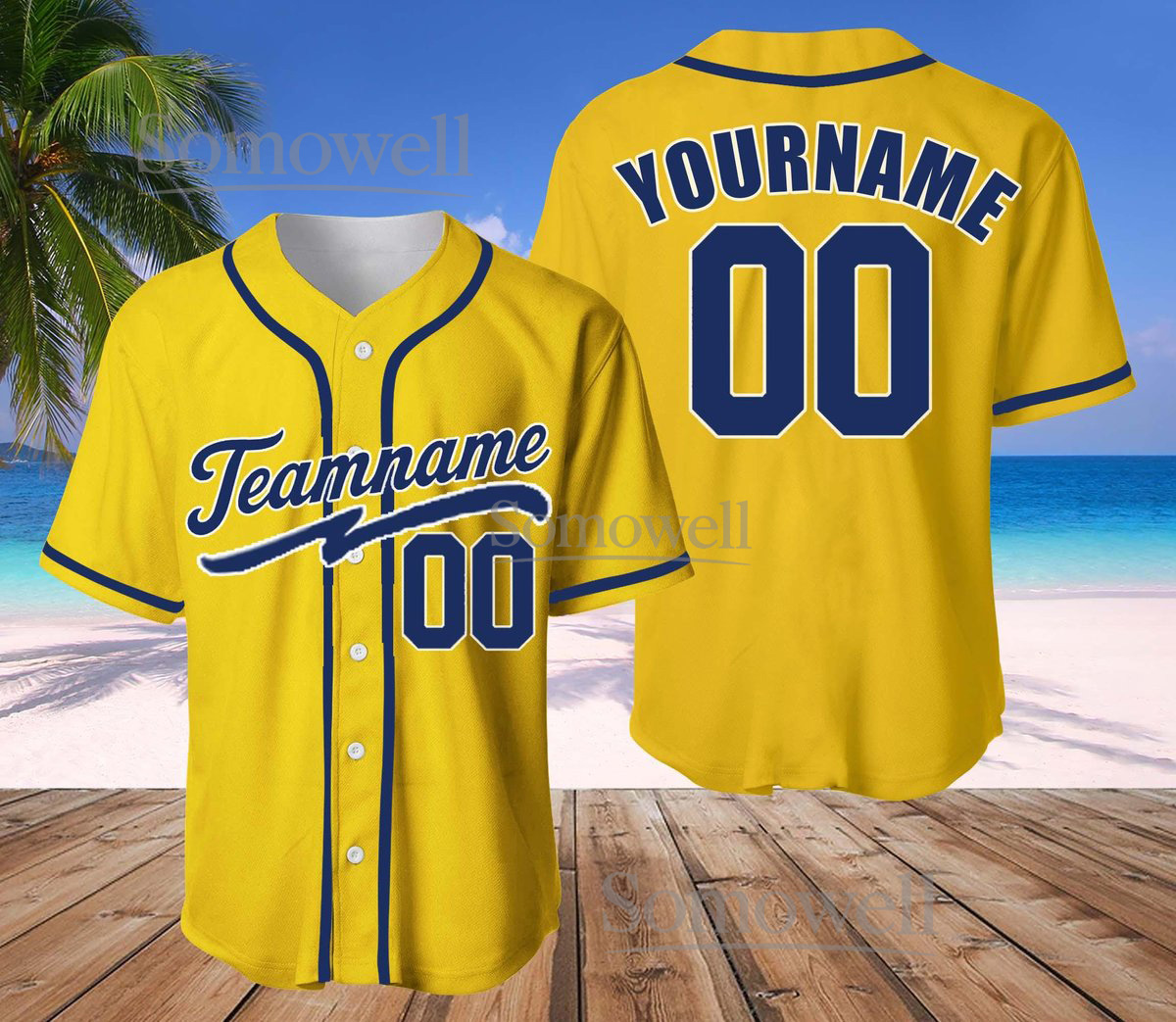 Custom Baseball Jersey with Teamname Name Number Personalized Team Uniform