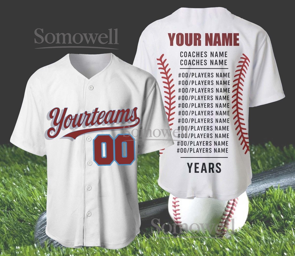 Custom Baseball Jersey Shirt Personalized Team Name Number Gift