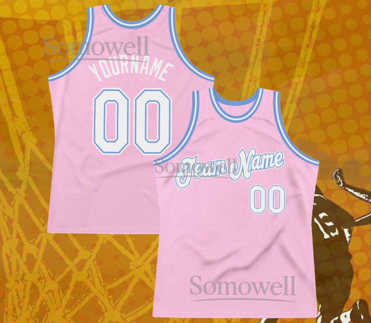 Personalized Basketball Jersey with Team Name Number for Adults and Kids