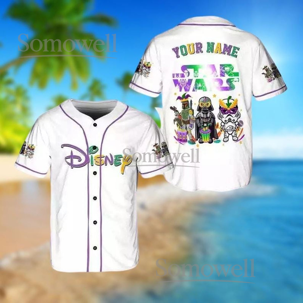 Custom Disney Star Wars Baseball Jersey Shirt Personalized Galactic Hero Gift