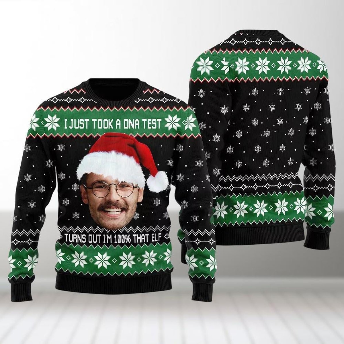 Custom Face Ugly Christmas Sweater Funny Personalized Holiday Party Gift