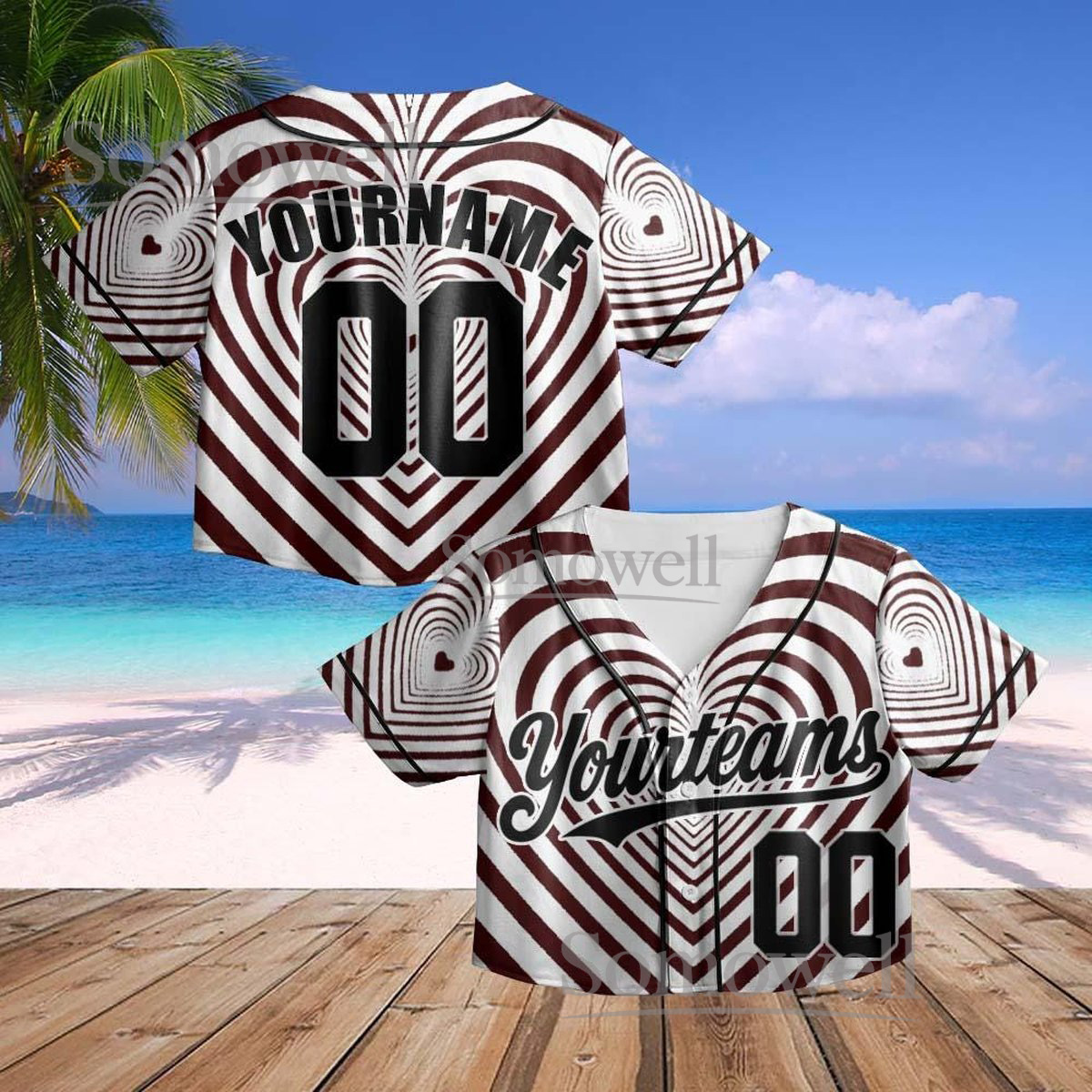 Custom Heart Crop Flame Baseball Jersey for Men Women Youth Personalized Streetwear Jersey