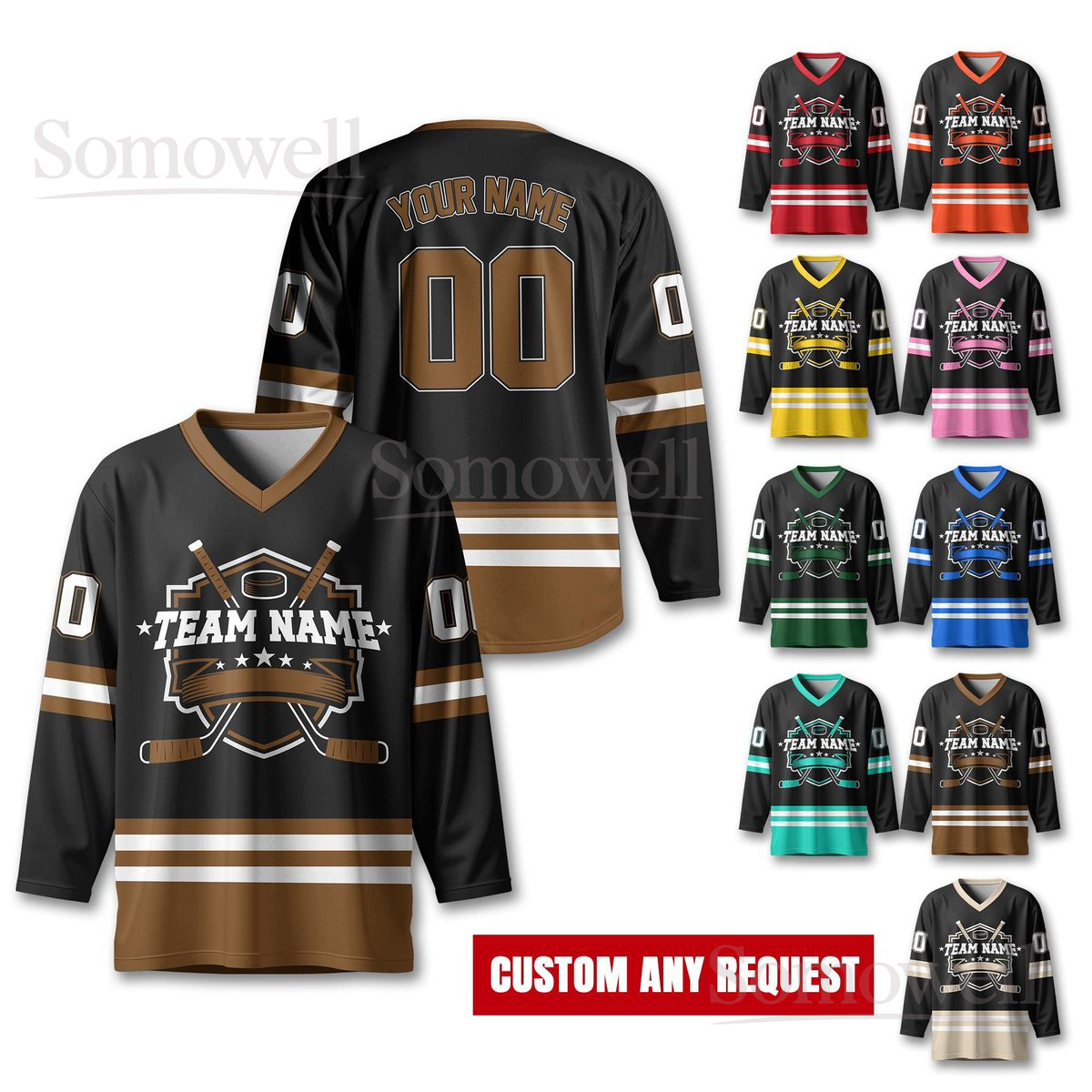 Custom Hockey Jersey Many Colors For Unisex Adult And Youth Personalized Team Uniform Shirt