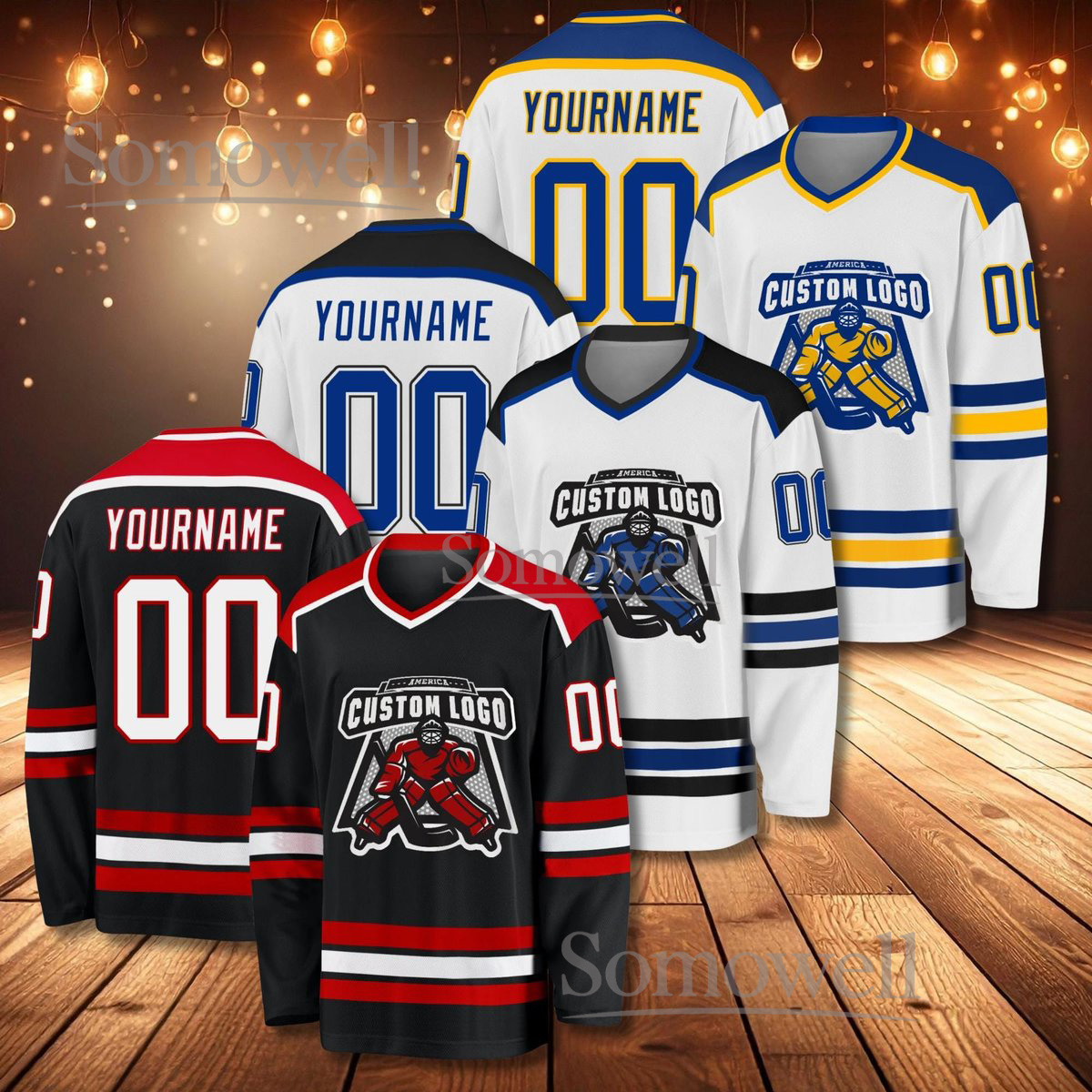Custom Hockey Jersey Personalized Name Number Team Logo Edition Perfect Gift for Players and Fans
